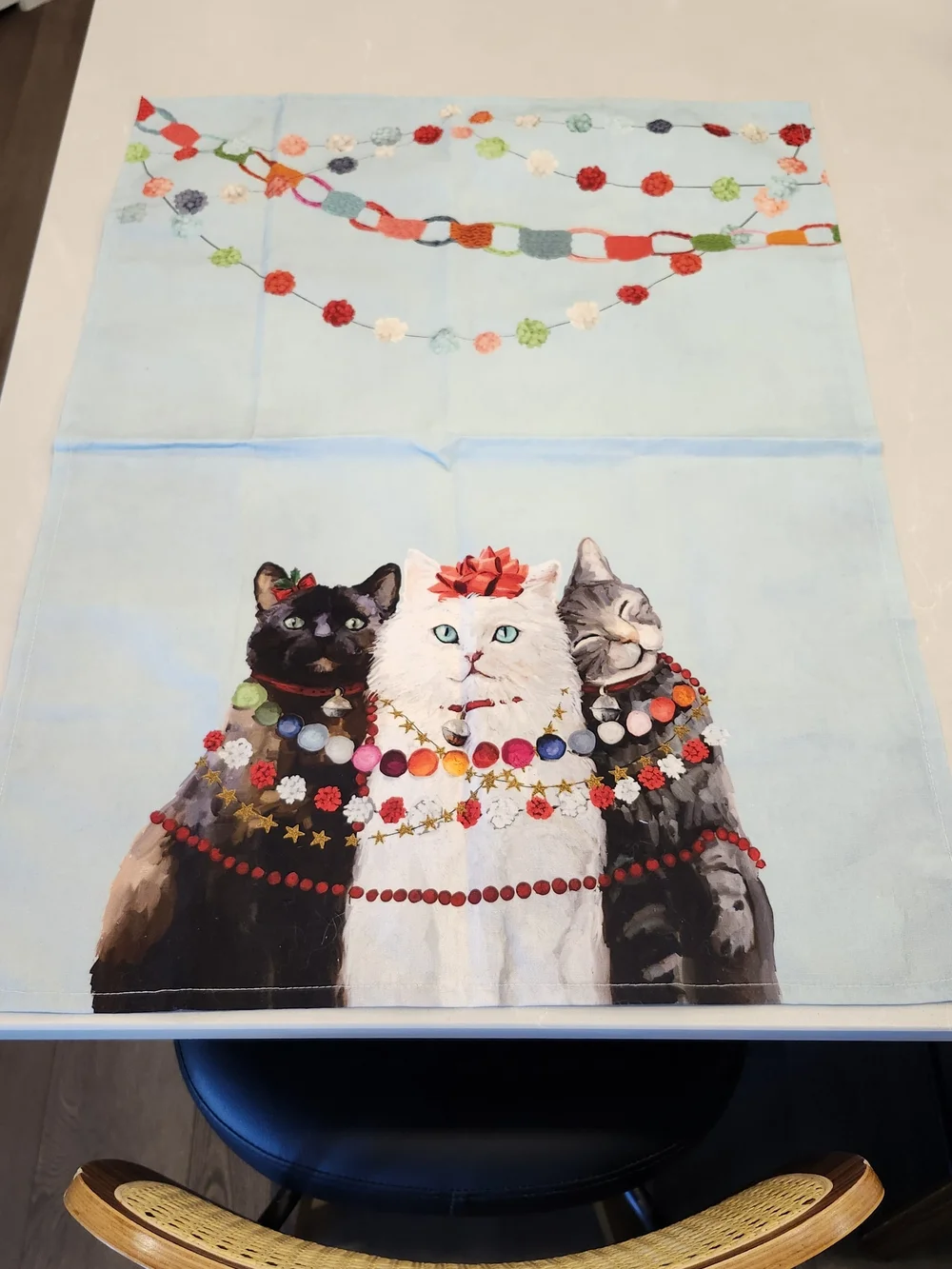 Christmas Cat Kitchen Towel